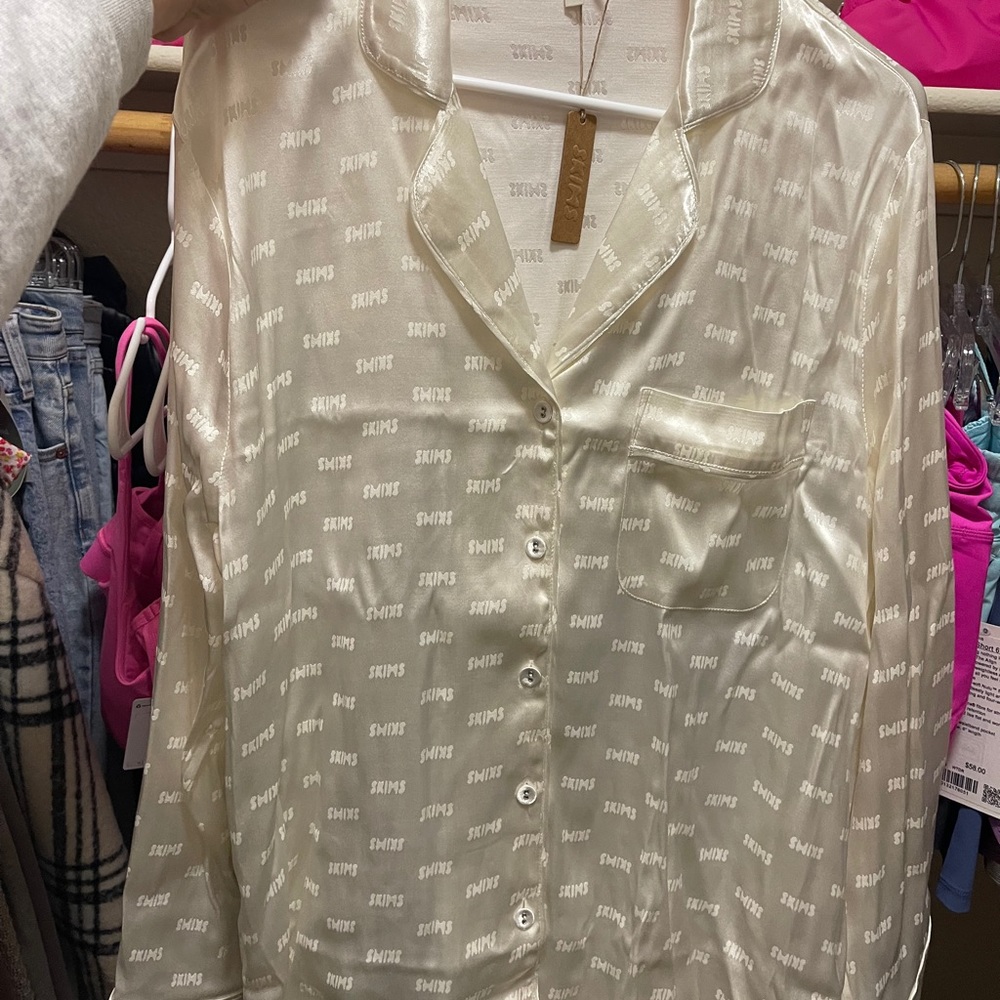 NWT Skims Jacquard long sleeve